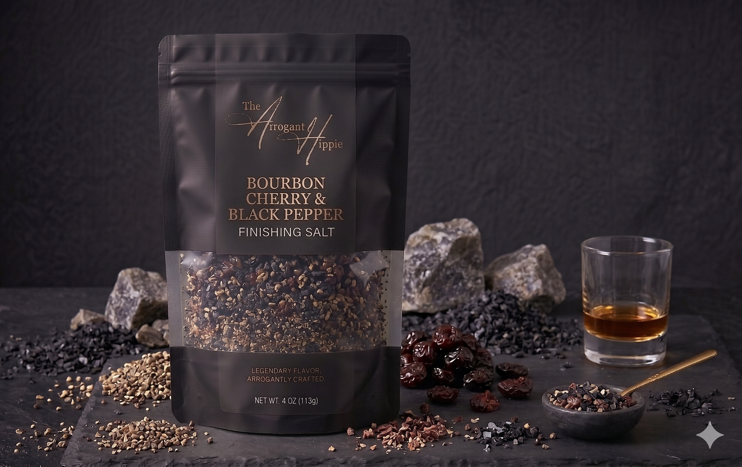 Bourbon Cherry & Black Pepper Finishing Salt