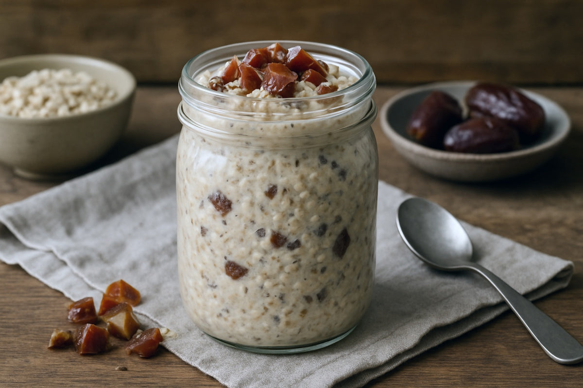 Date & Camel Milk Overnight Oats