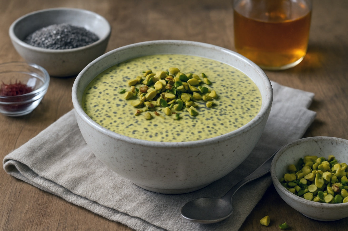 Camel Milk Chia Pudding with Saffron