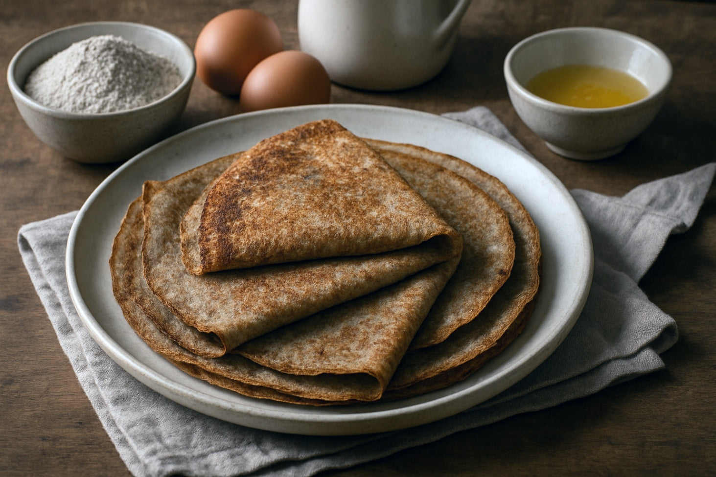 Buckwheat Camel Milk Crepes