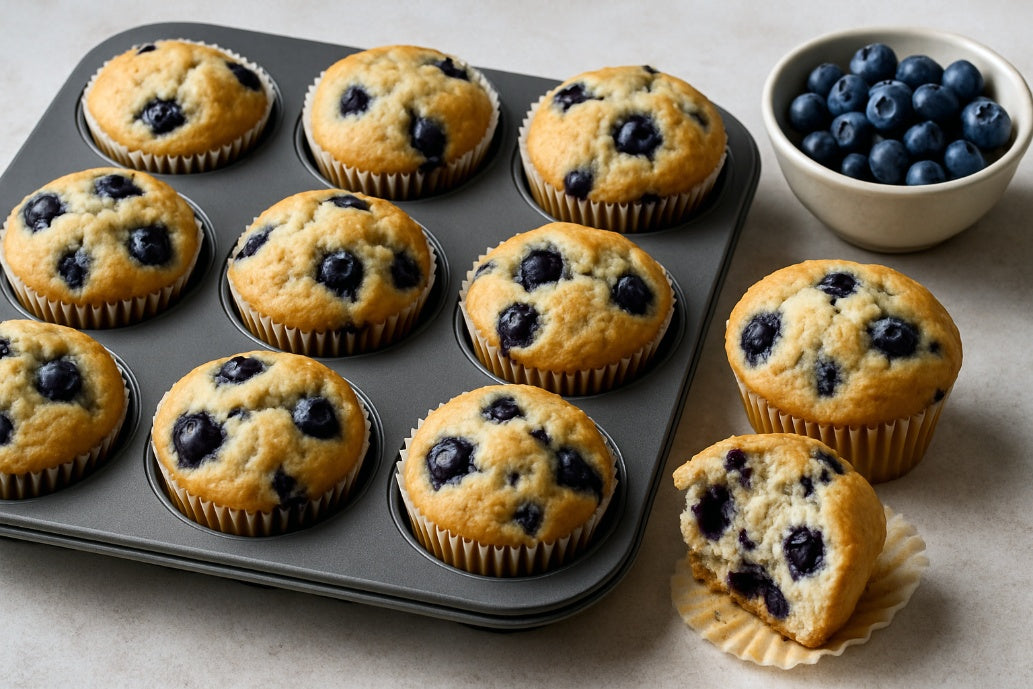Almond Milk Blueberry Muffins