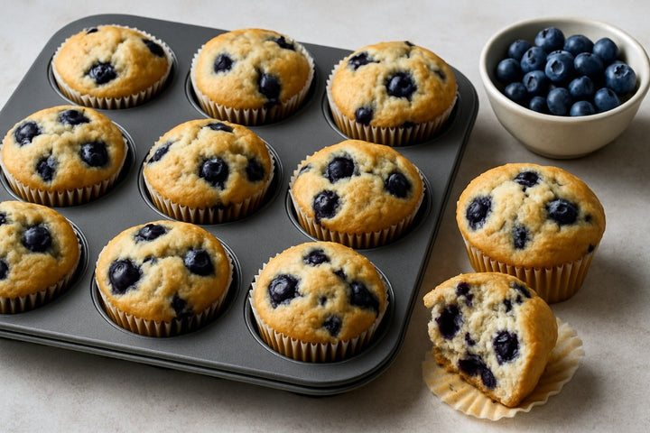 Almond Milk Blueberry Muffins