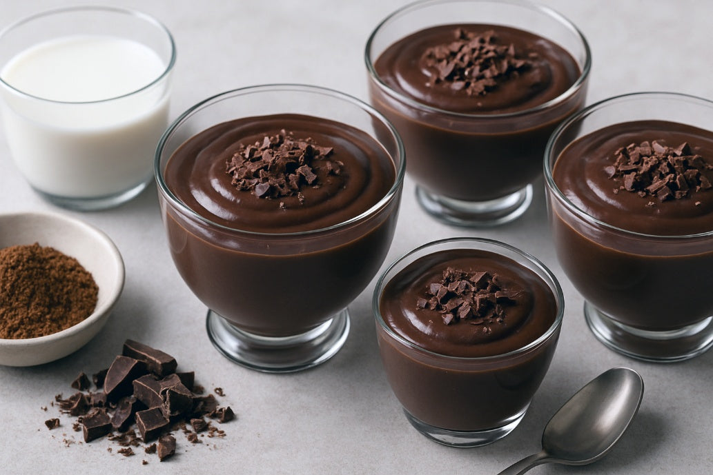 Dark Chocolate Almond Milk Pudding