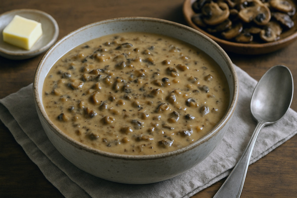 Camel Milk Mushroom Gravy
