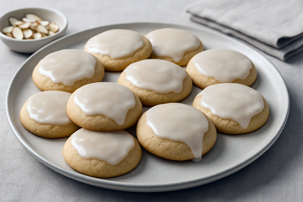 Glazed Almond Cookies