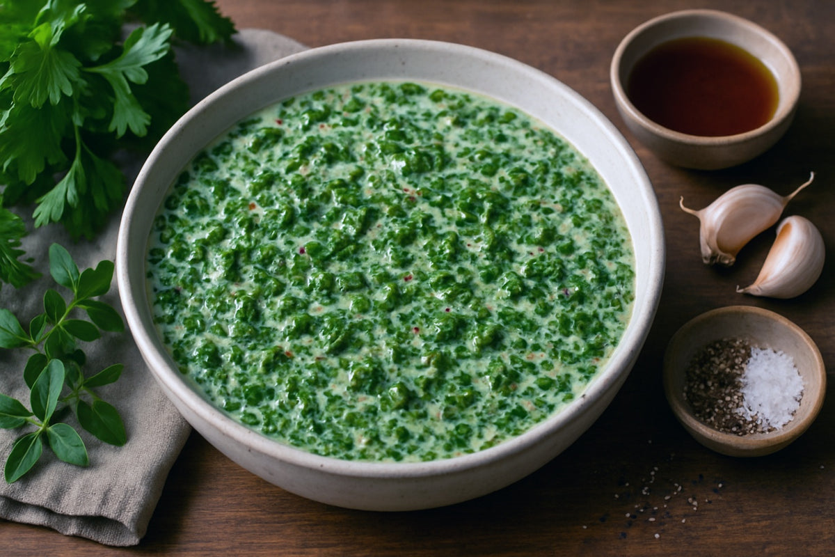 Camel Milk Chimichurri Cream