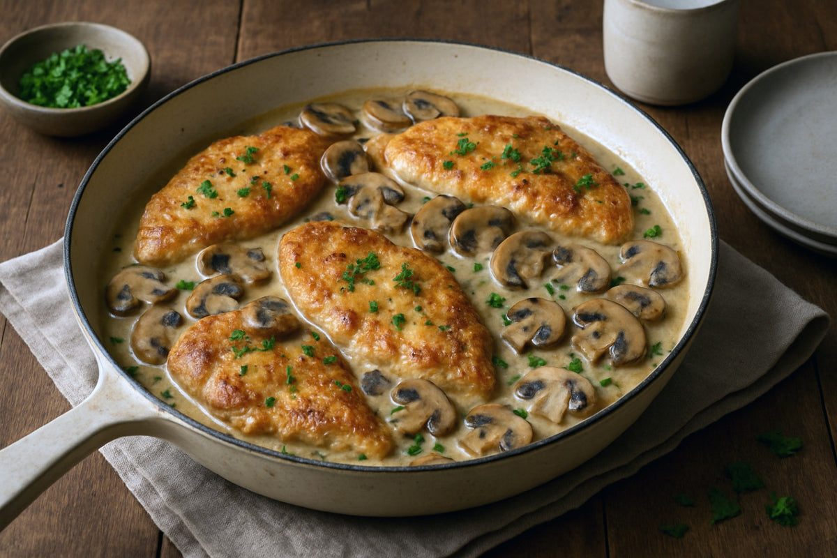 Camel Milk Chicken Marsala