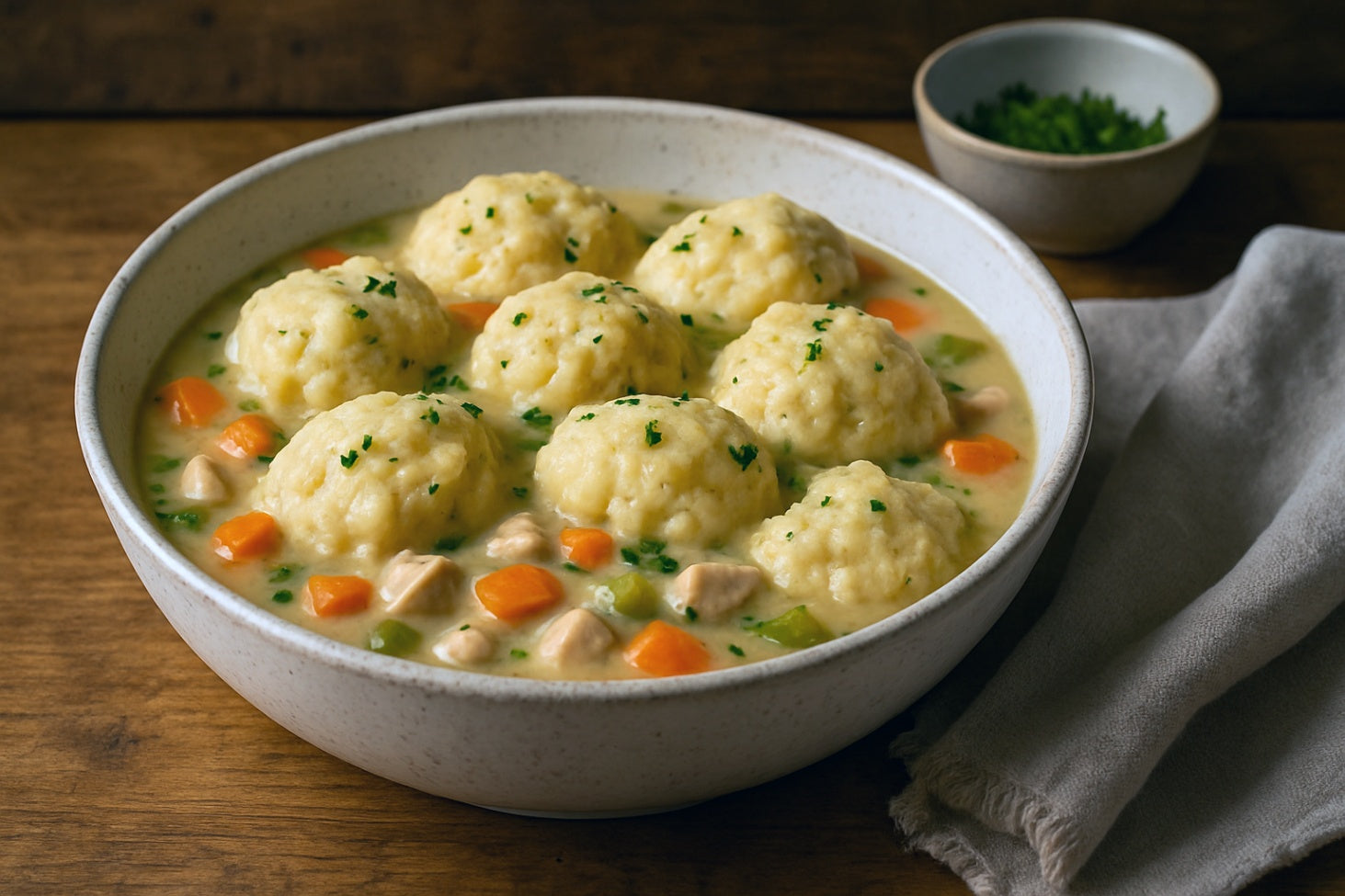 Camel Milk Chicken and Dumplings