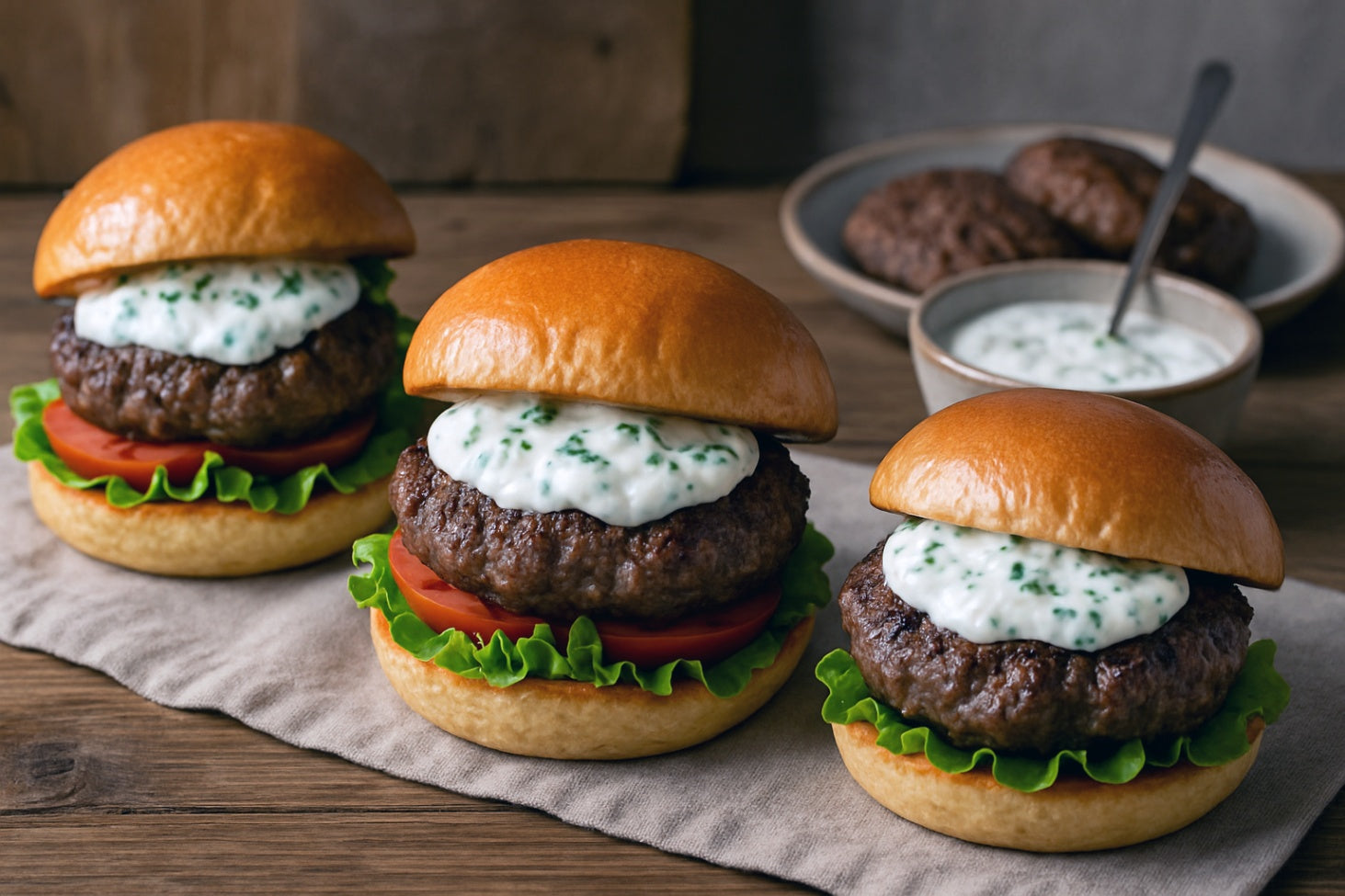 Camel Milk Lamb Burgers
