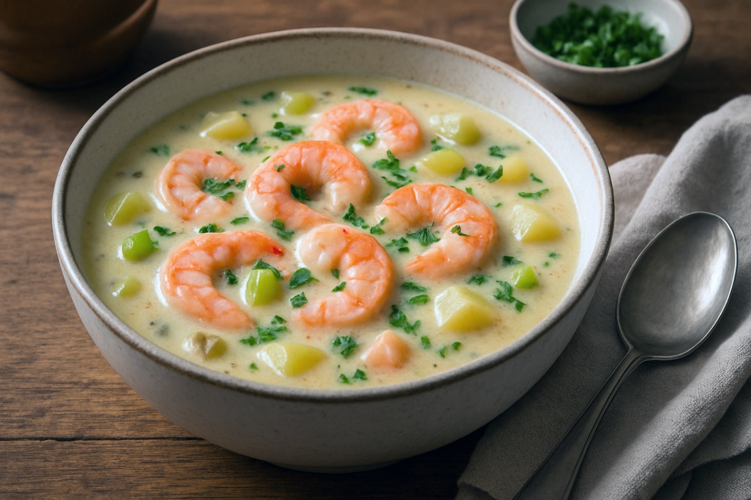 Camel Milk Shrimp Chowder