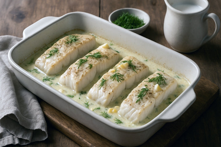 Camel Milk Baked Cod