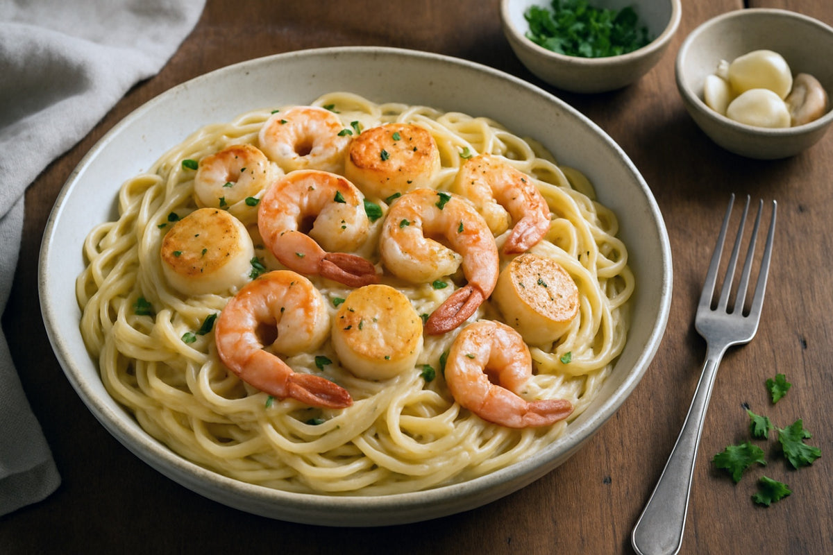 Camel Milk Seafood Pasta