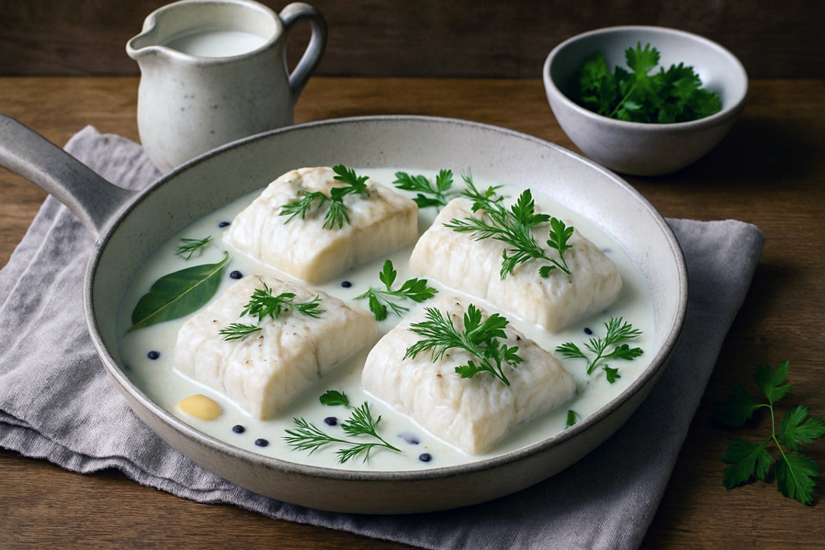 Camel Milk Poached Halibut
