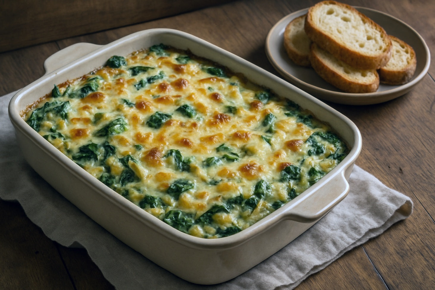 Camel Milk Spinach and Artichoke Bake