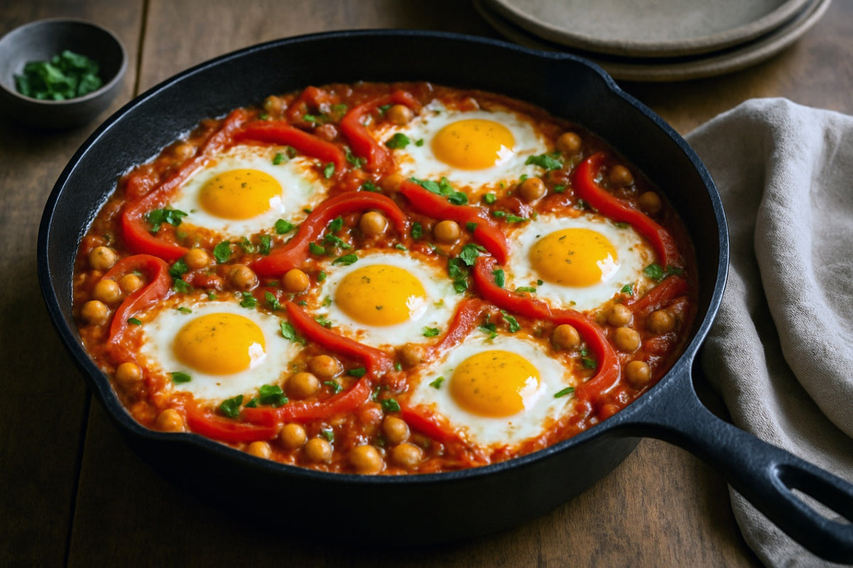 Camel Milk Shakshuka with Chickpeas