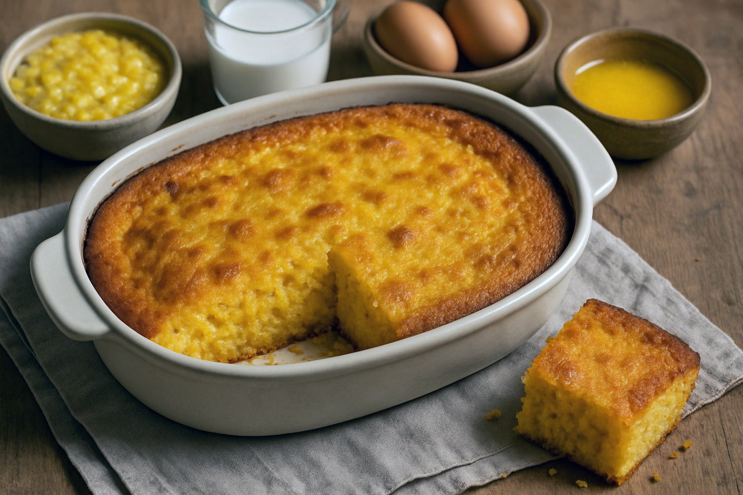 Camel Milk Cornbread Casserole
