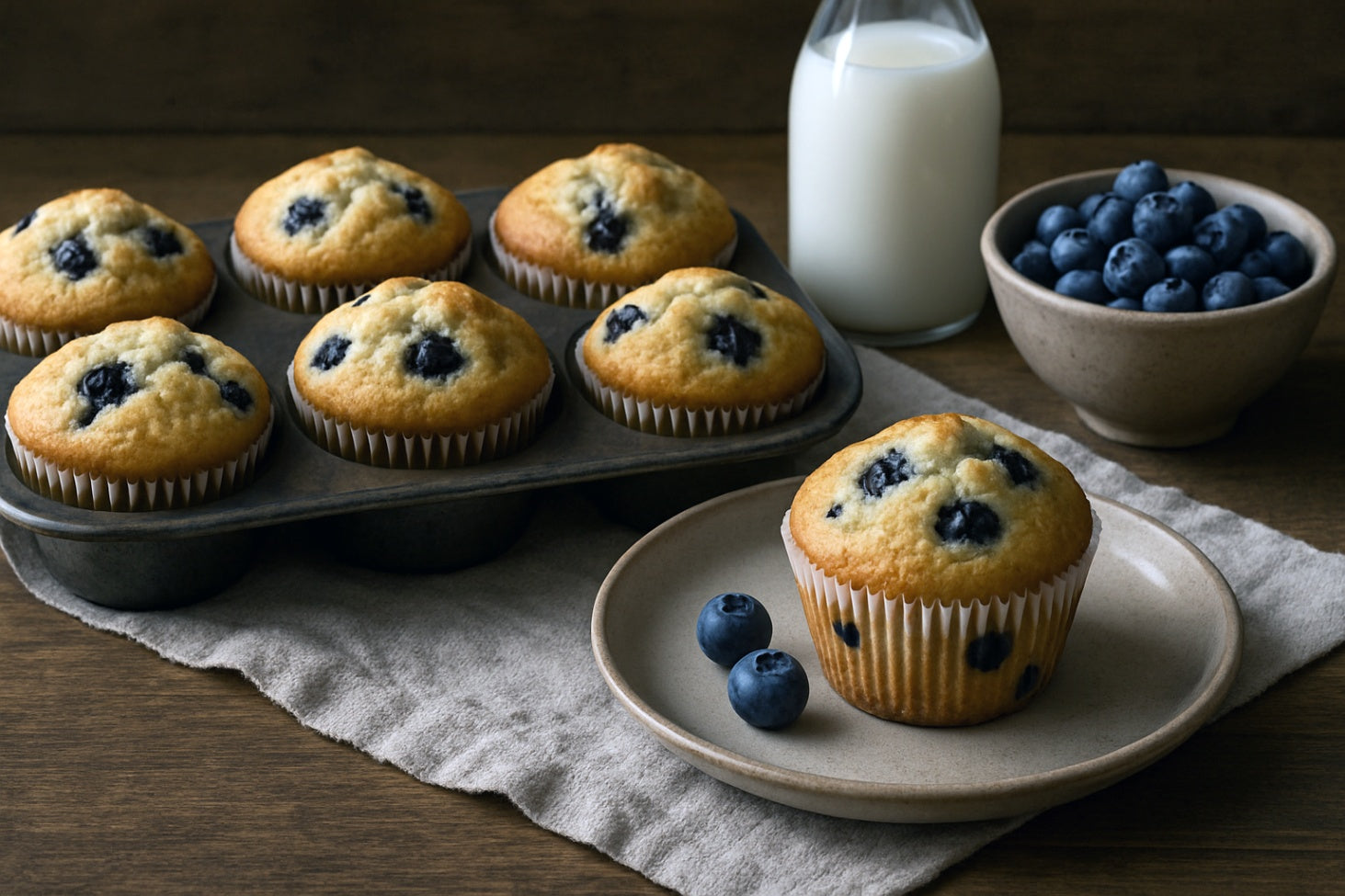 Camel Milk Blueberry Muffins