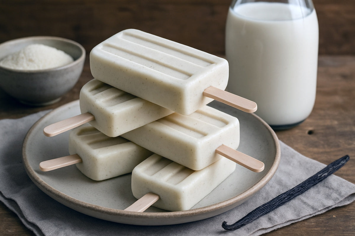 Camel Milk Vanilla Bean Popsicles