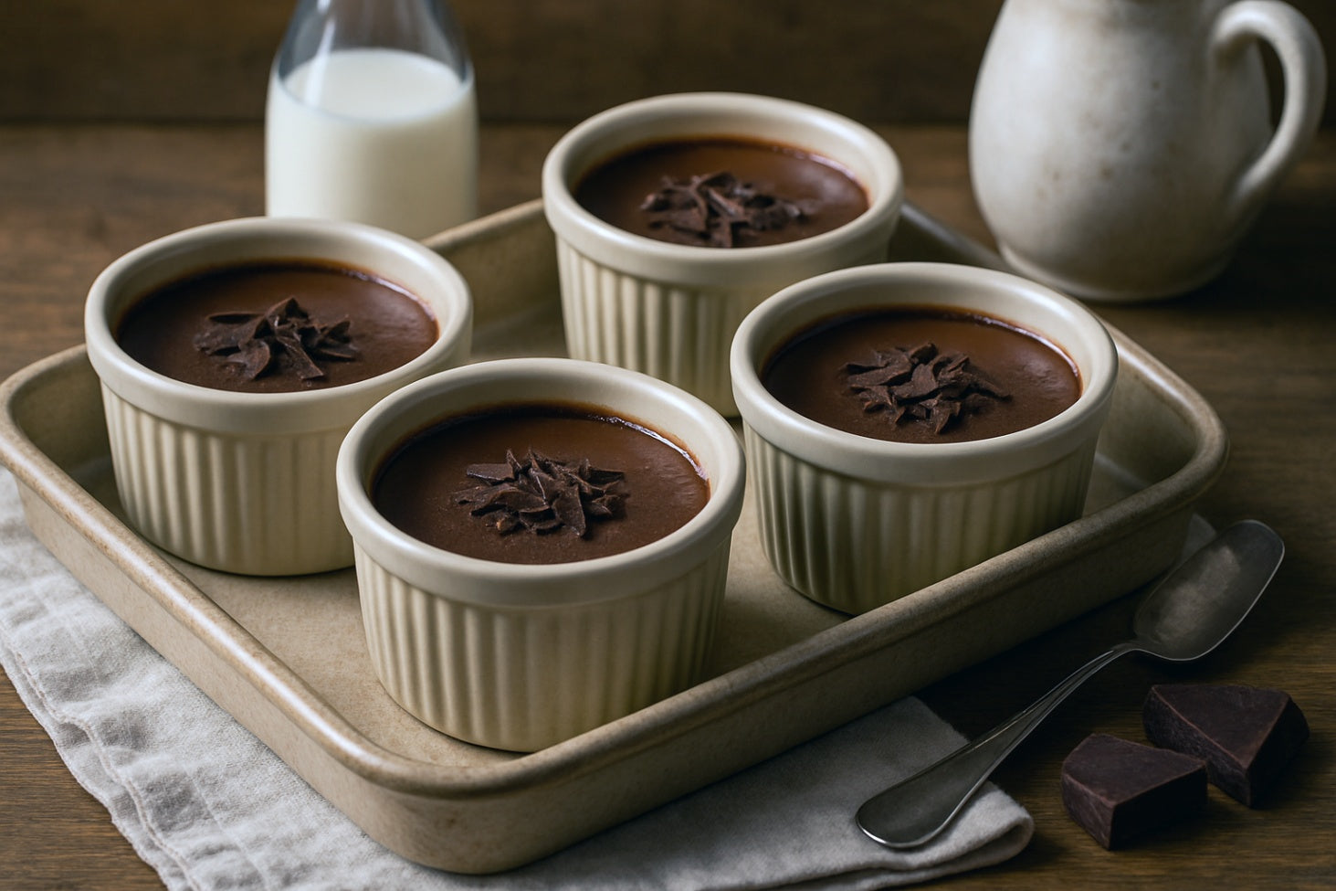 Camel Milk Chocolate Pots de Crème