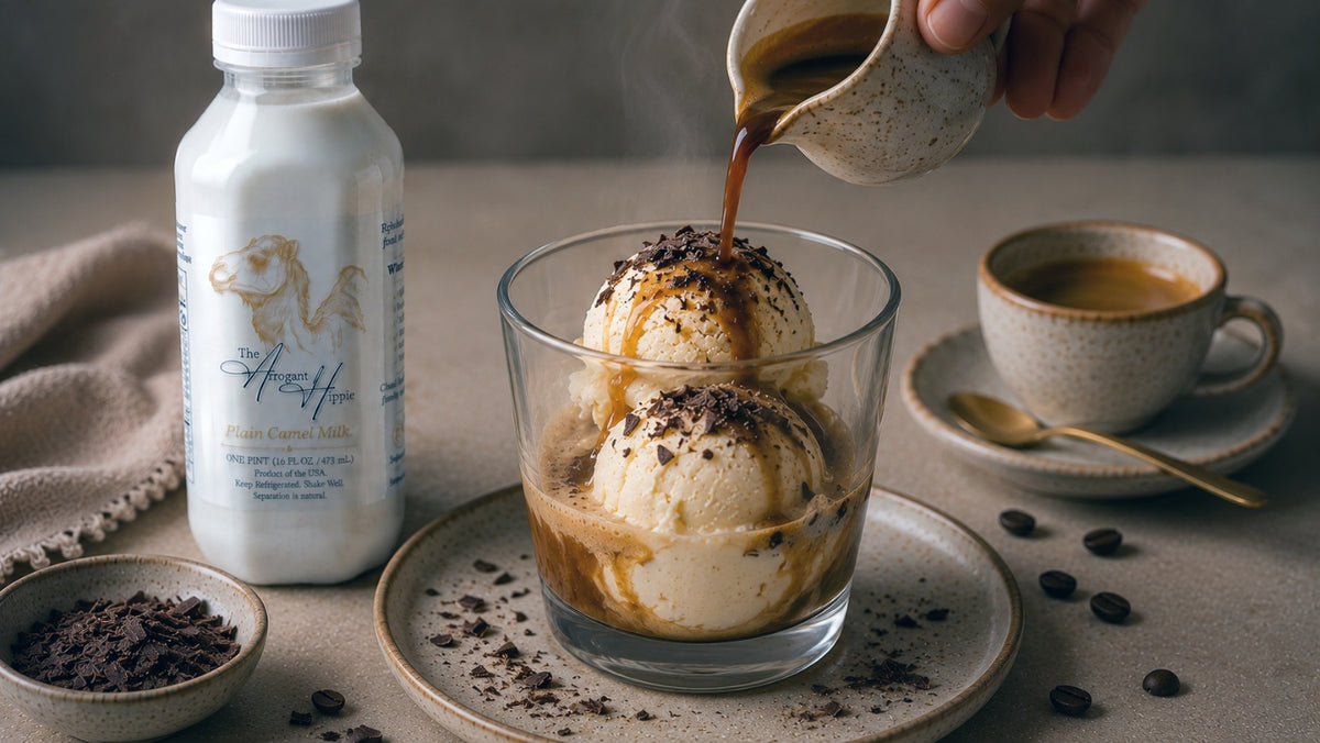 Camel Milk Affogato-Style Coffee Float