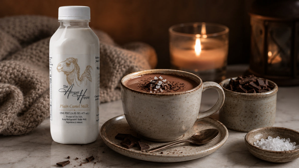 Camel Milk Hot Chocolate, Dark and Salted