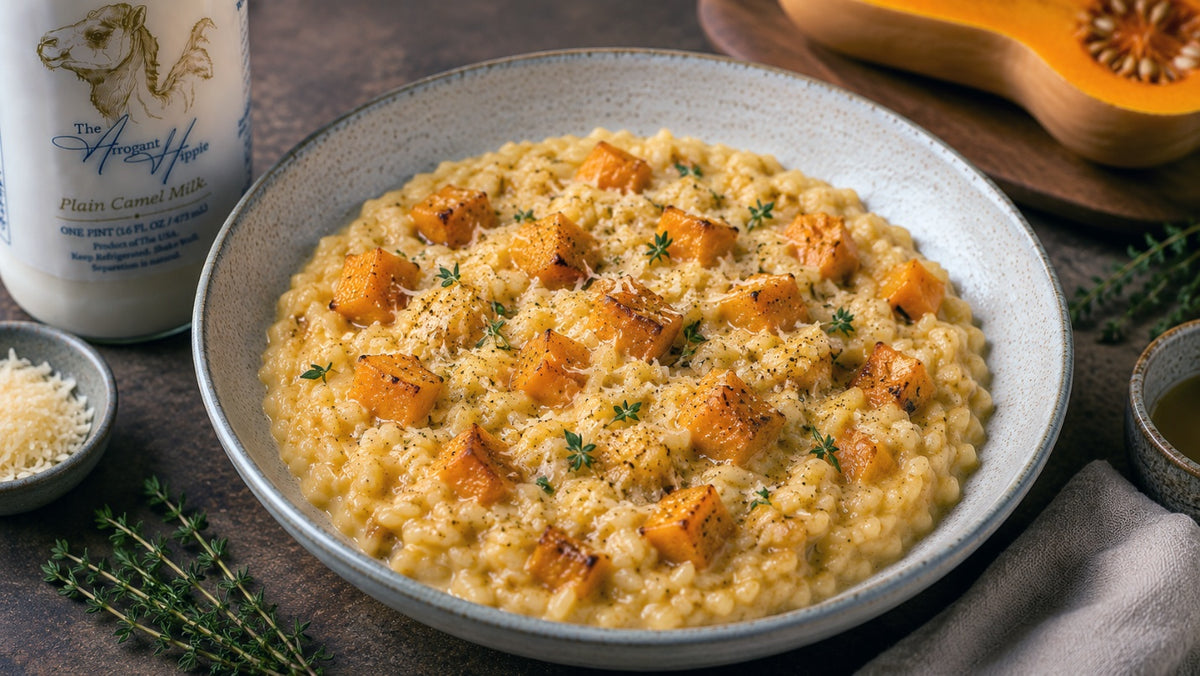 Camel Milk Risotto with Roasted Butternut Squash