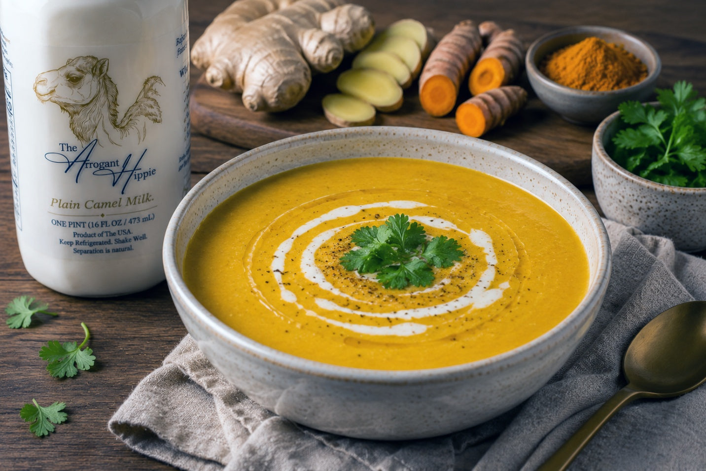 Creamy Golden Turmeric & Ginger Soup
