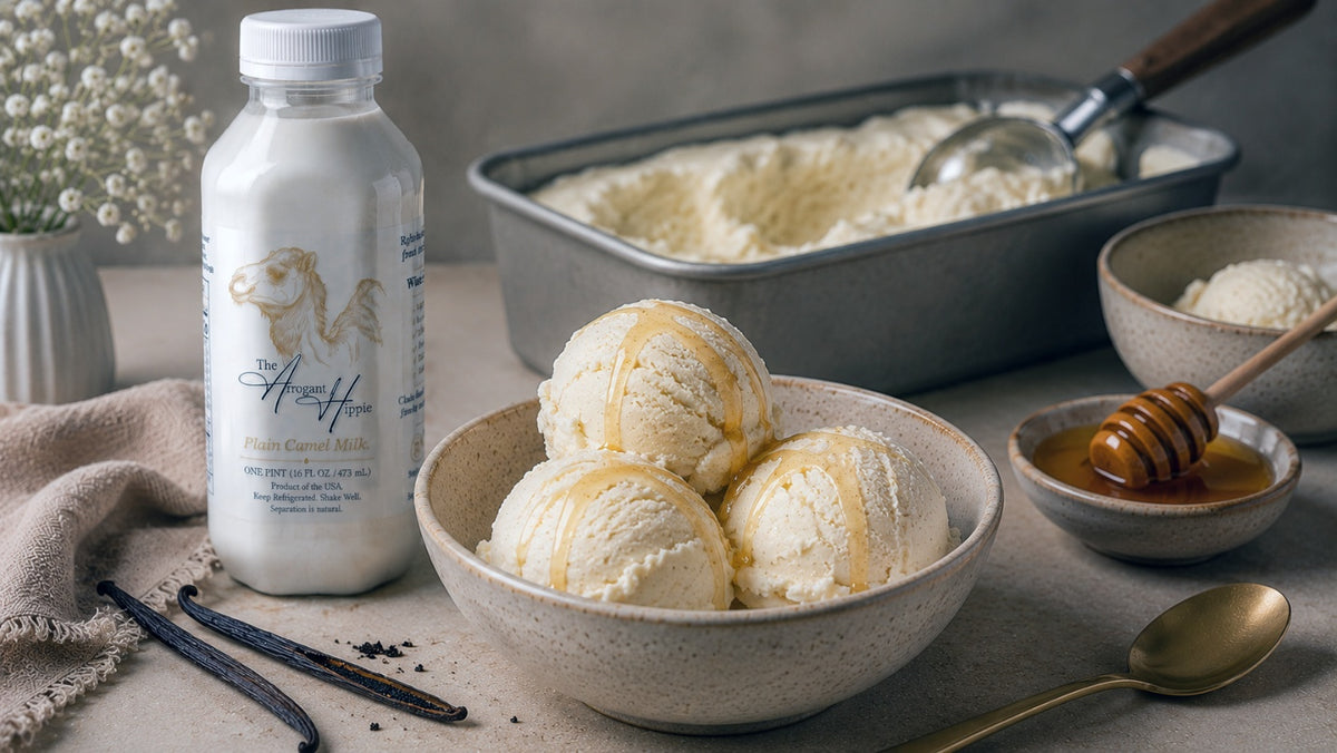 Vanilla Bean & Honey No-Churn Ice Cream