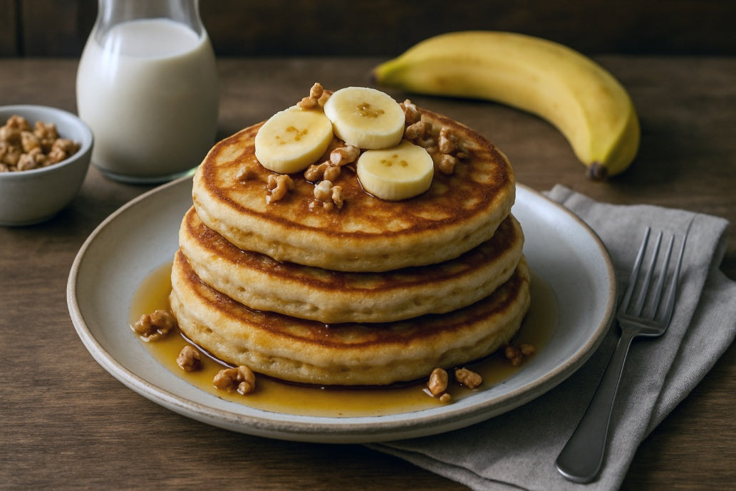 Cashew Milk Banana Nut Pancakes