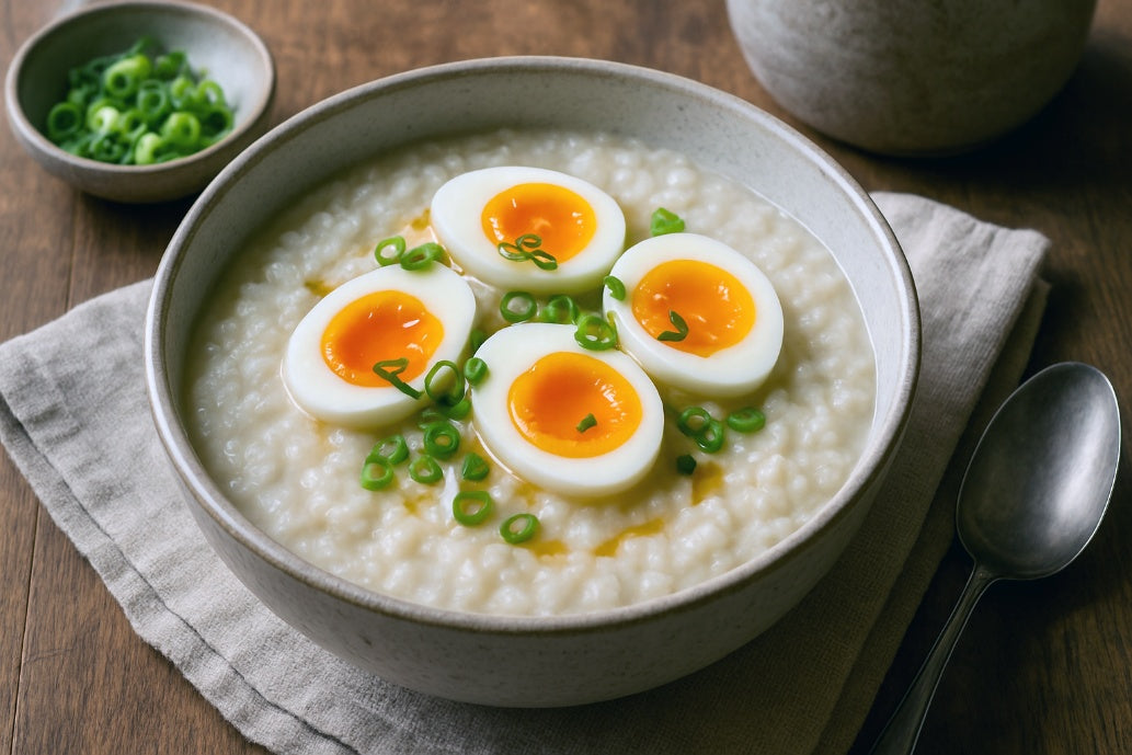 Cashew Milk Congee with Soft Egg