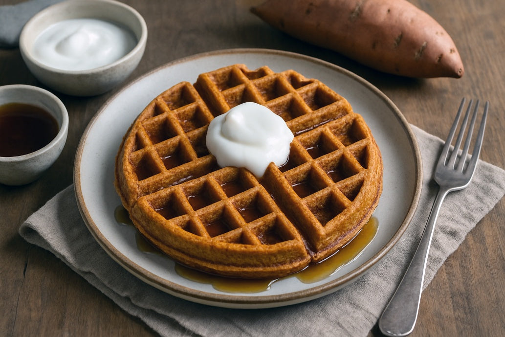 Spiced Sweet Potato Waffles