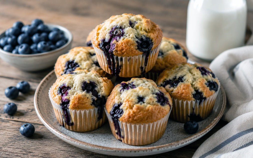Blueberry Goat's Milk Muffins