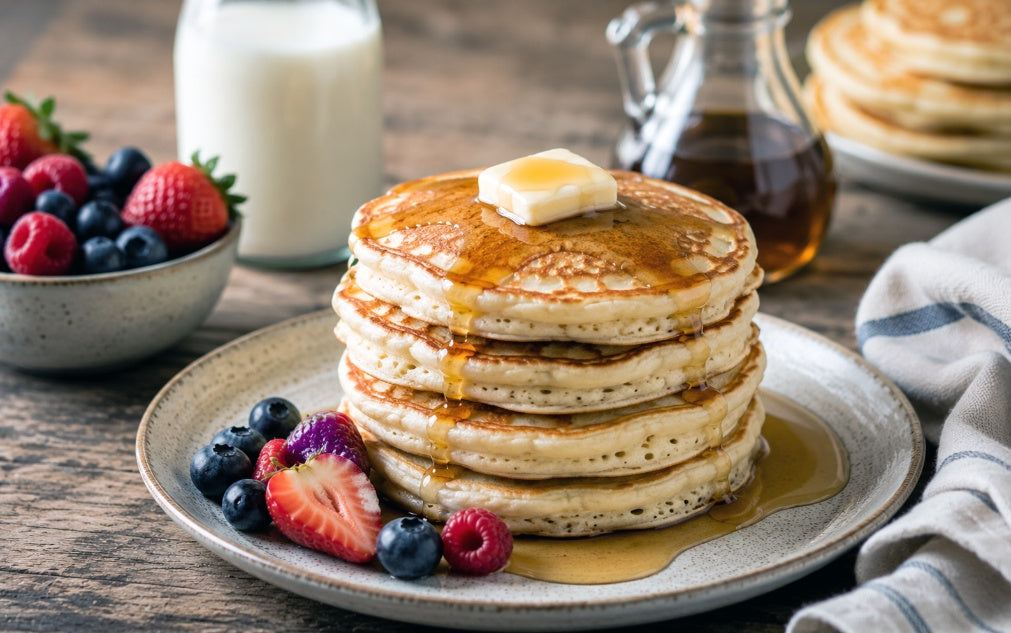 Fluffy Goat's Milk Pancakes