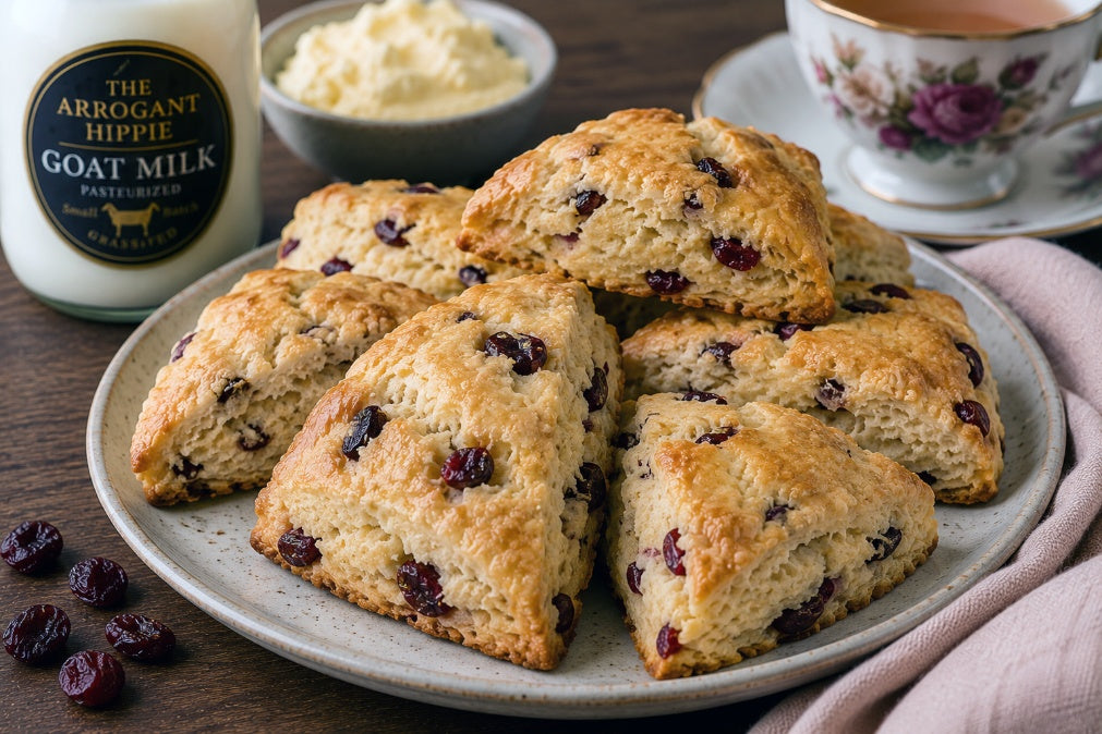Goat's Milk Scones with Dried Cranberries