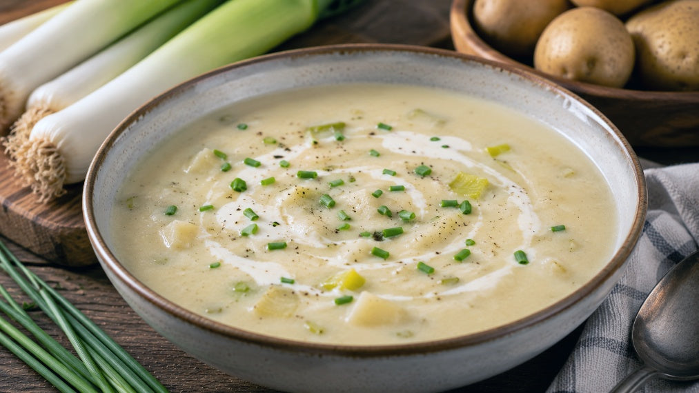 Potato Leek Soup with Goat's Milk