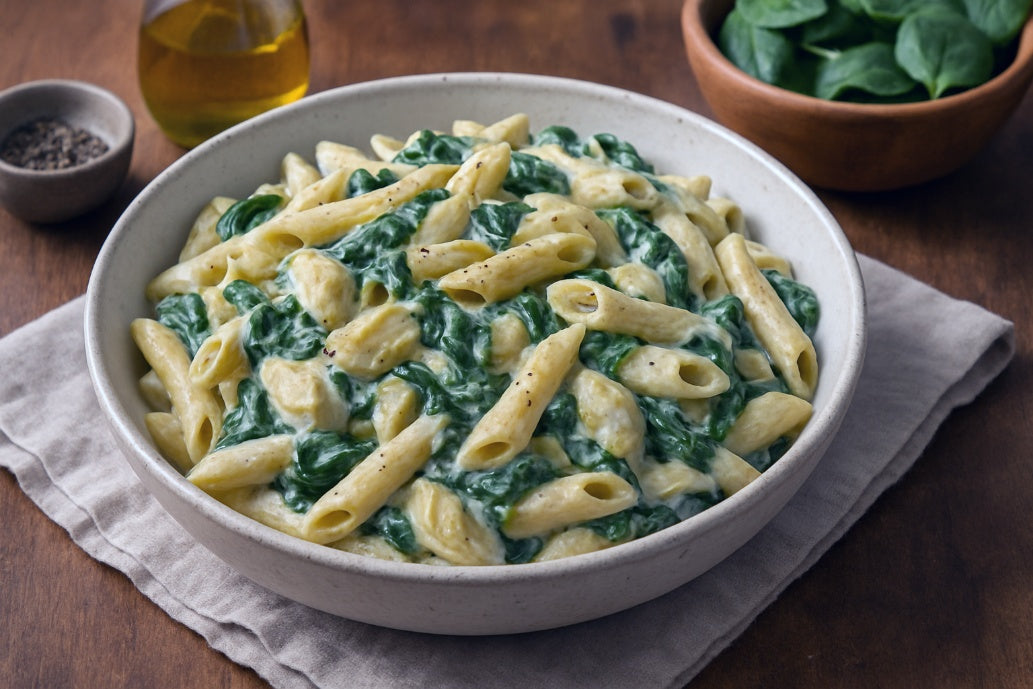 Creamy Spinach and Artichoke Pasta