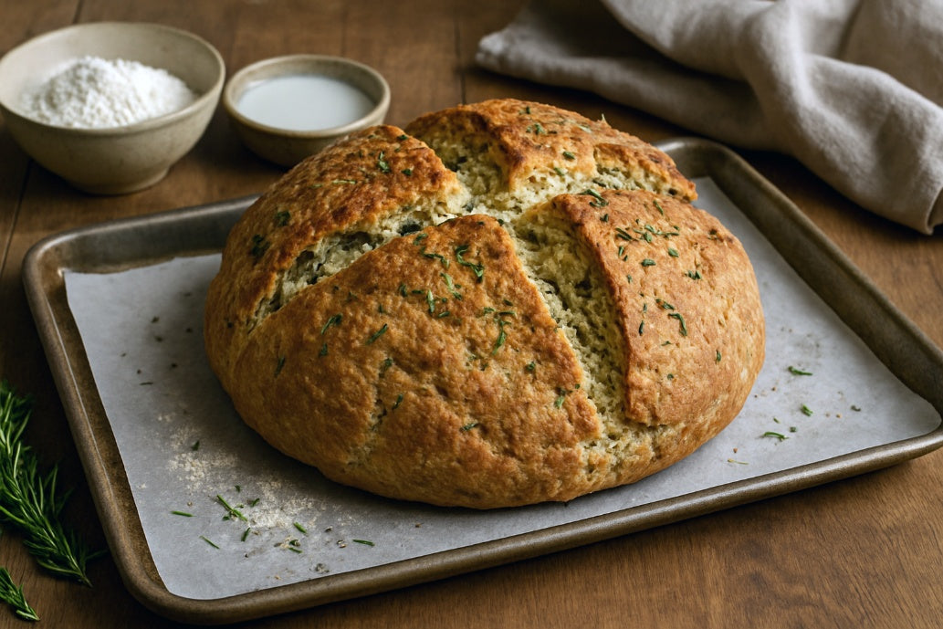 Earthy Rosemary Soda Bread