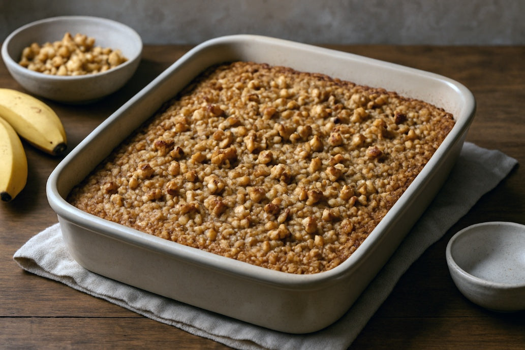 Nutty Banana Bread Baked Oats