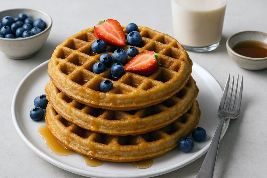 Fluffy Oat Milk Waffles