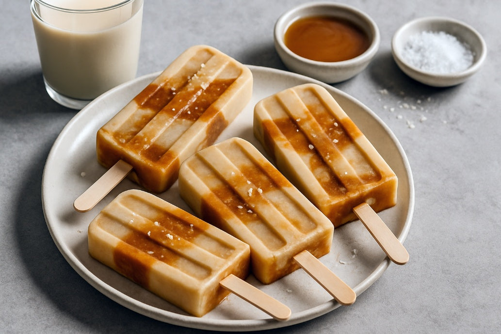 Salted Caramel Oat Milk Popsicles