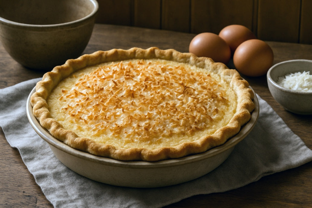 Potato Milk Coconut Custard Pie