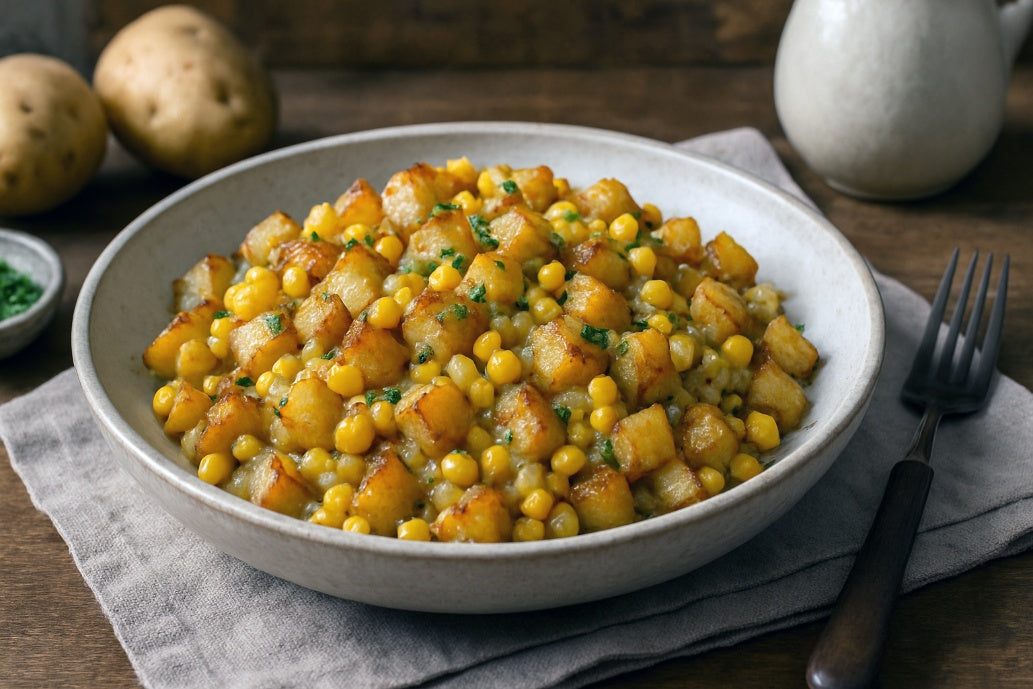 Potato Milk Corn and Potato Hash