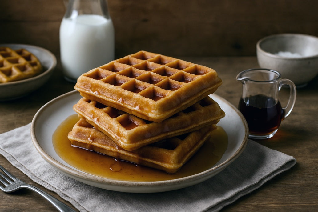 Fluffy Rice Milk Waffles