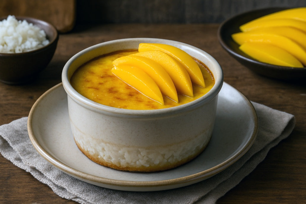 Mango Sticky Rice Custard
