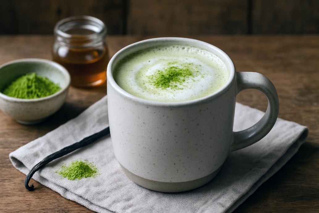 Vanilla Bean Rice Milk Matcha