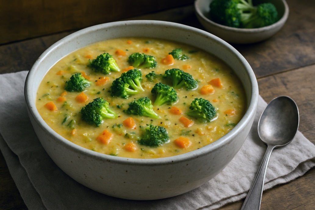 Vegan Broccoli "Cheddar" Soup