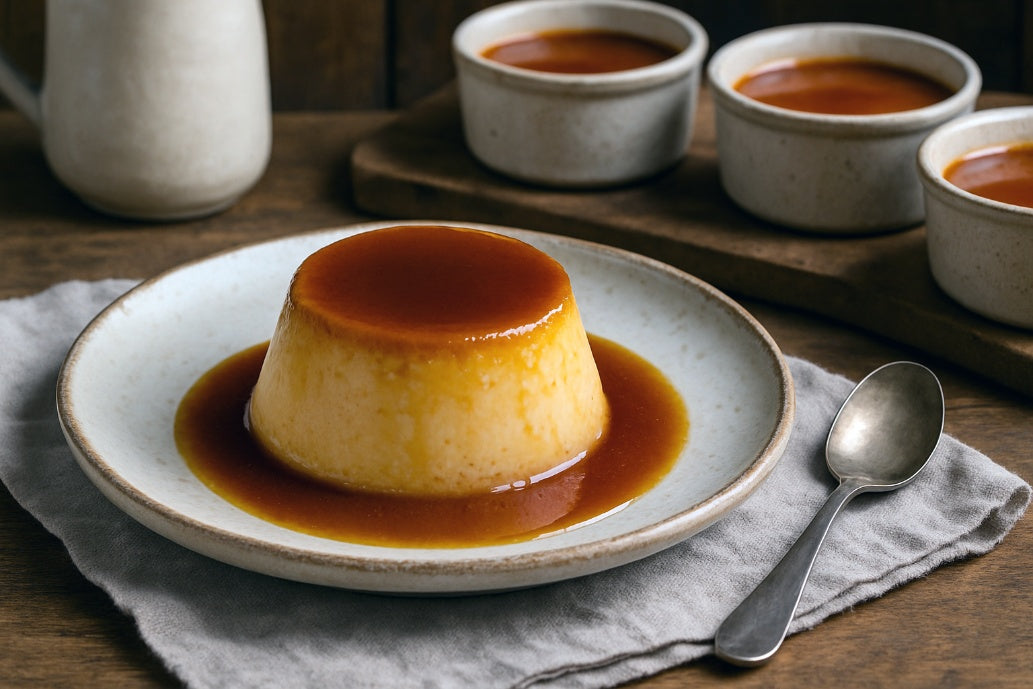 Soy Milk Miso Caramel Pudding
