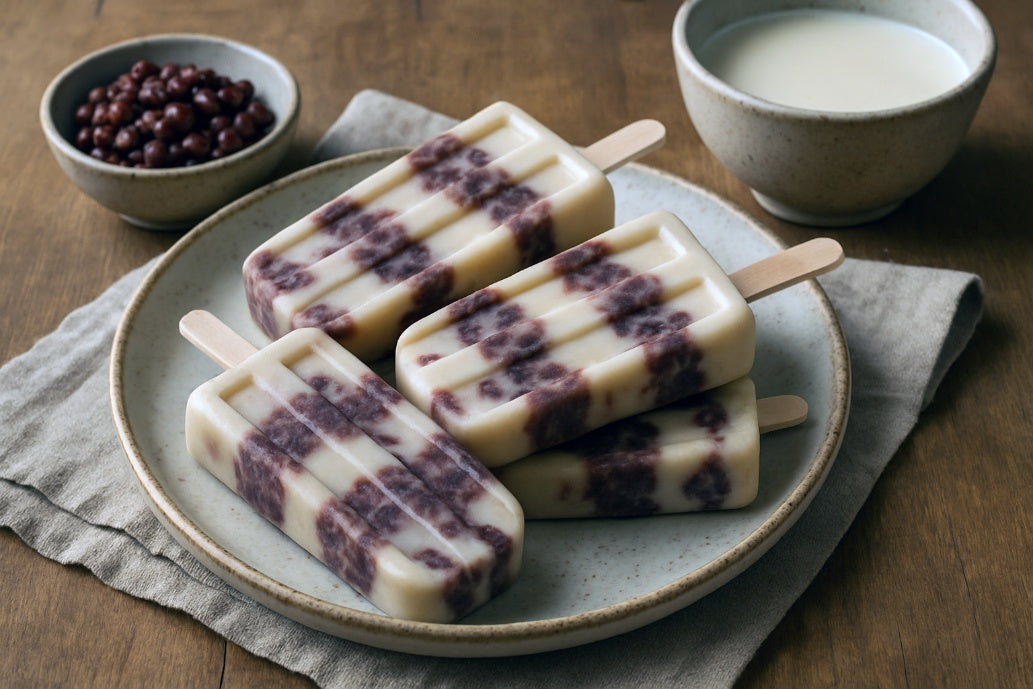 Soy Milk Red Bean Popsicles
