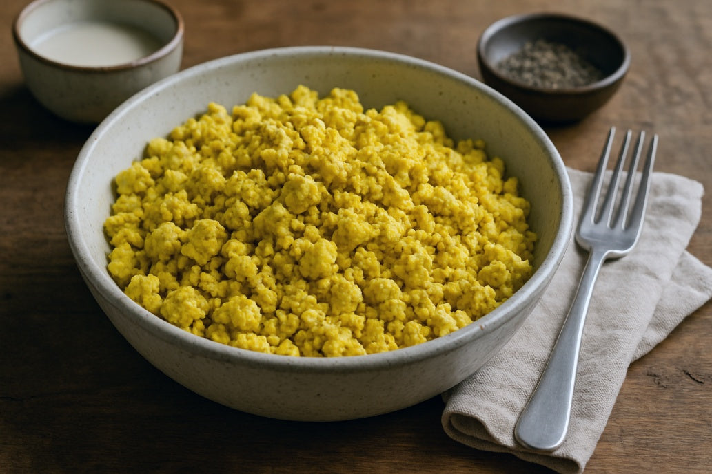 Soy Milk Scrambled Tofu Bowl