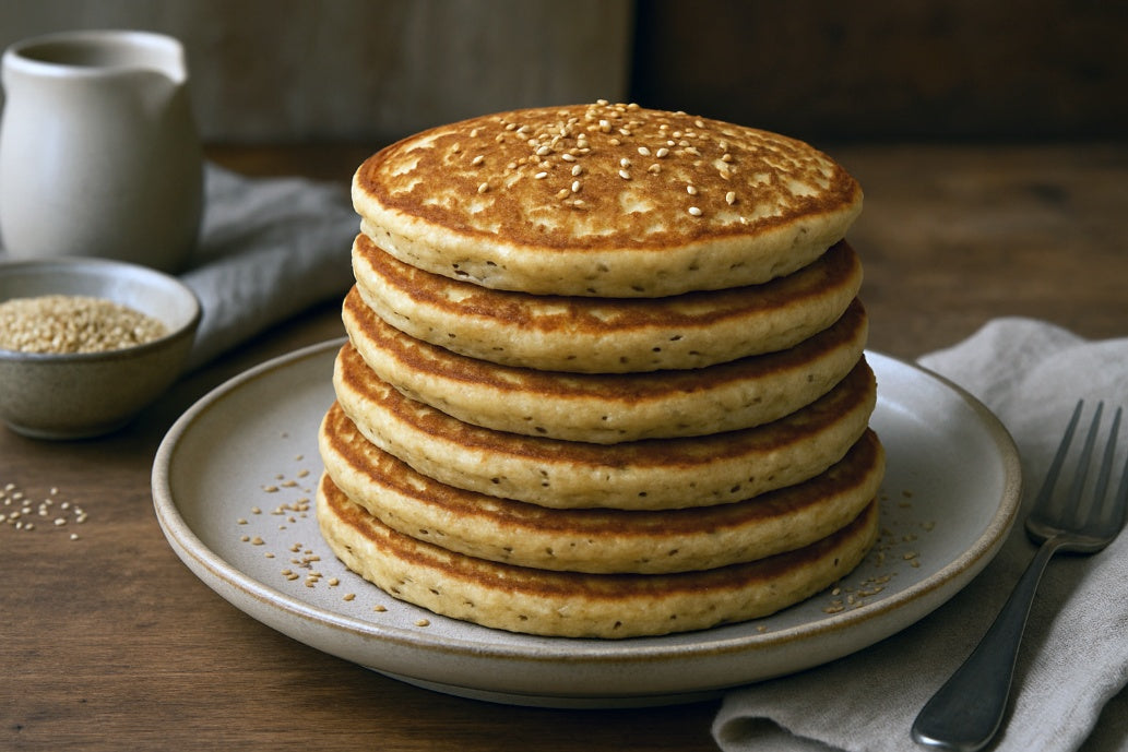 Soy Milk Sesame Pancakes